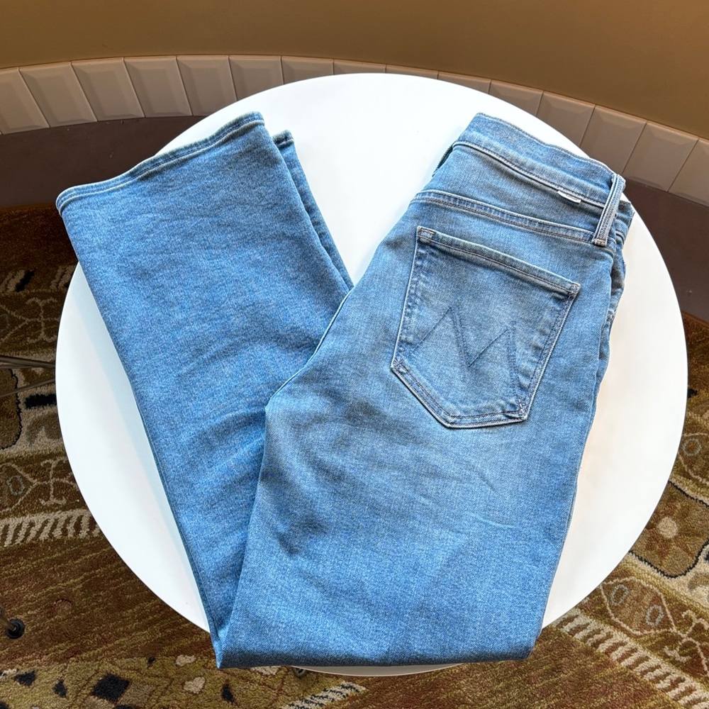 MOTHER The Rambler Zip Flood Jeans wide leg